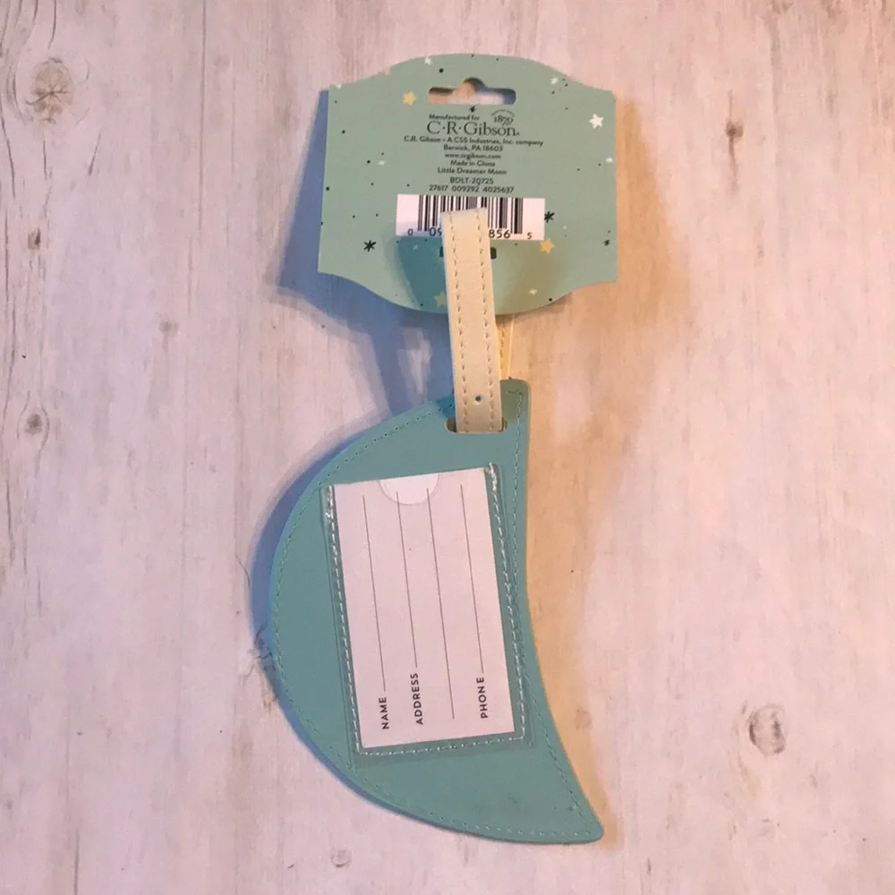 C.R. Gibson Diaper Bag Tag: Little Dreamer Moon